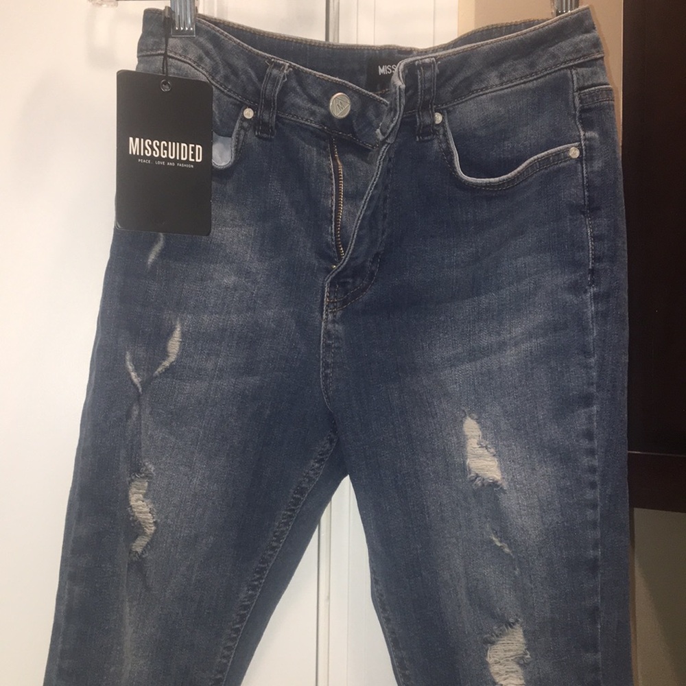 Missguided destroyed skinny jeans